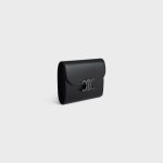 SMALL FLAP WALLER TRIOMPHE IN SHINY CALFSKIN BLACK / BLACK - Image 2